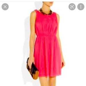Silk blend chiffon vibrant pink Alice  + Olivia size 6 dress